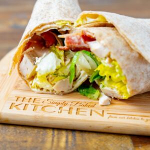 A chicken Caesar wrap, made fresh at Simply Baked Catering Inc. in Winchester, Ontario.