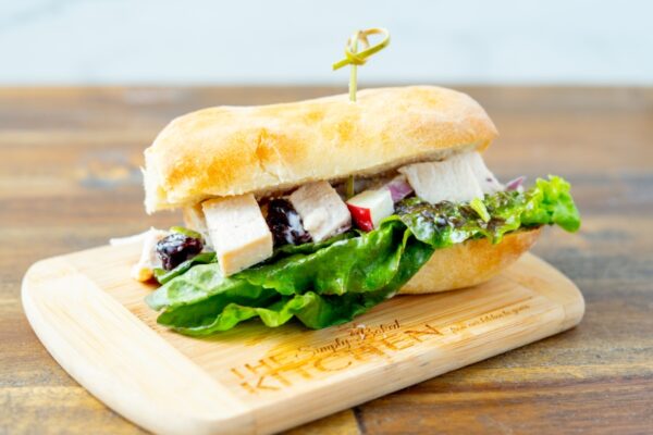 A chicken salad sandwich, made fresh at Simply Baked Catering Inc. in Winchester, Ontario.